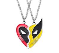 XIWCAFC Collana Dell'Amicizia per 2, Collana Best Friend con Deadpool Wolverine, Regalo di Gioielli BFF per Uomini Donne e Ragazze