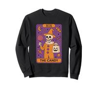 XIX I Tarocchi dello Scheletro di Halloween Candy Felpa