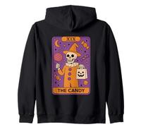XIX I Tarocchi dello Scheletro di Halloween Candy Felpa con Cappuccio