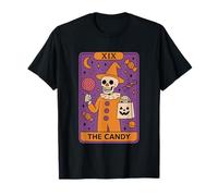 XIX I Tarocchi dello Scheletro di Halloween Candy Maglietta