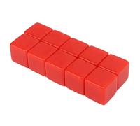Xixian 30 Dadi Scrivibili Vuoti da 16 Mm, Cubi in Plastica a Sei Facce per Insegnamento della Matematica, Giochi in ttività Fai da Te e Divertimento per le Feste (Rossa)