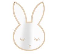 Xixian Adesivo da Parete a Specchio Nordico in Acrilico C/coniglio per la Cameretta dei Bambini - Decalcomania Riflettente Argento 38x25 Cm (Coniglio)