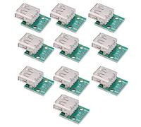 Xixian Board di Tipo A USB con 4 Pin, Al 100% Nuovissimo 10 Pezzi 10 Pezzi, Ottimo per L'alimentazione Fai - -te, Progettazione della Breadboard