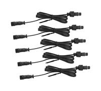 Xixian Cavo di Estensione della Luce del Ponte a LED, 5 Pezzi da 3,3 Piedi Maschio IP67 Plug e Gioco Connettore Impermeabile, Materiale in PVC Ignifugo per Luci da Giardino,