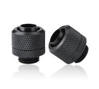 Xixian Connettore a Tubo in Ottone 2 Pcs, per il Raffreddamento 'acqua per PC, Flessibile, Robusto, Filo da 2 '' G1/4, Raccordo a Due Touch Compatto, Compatibile con Diametro Interno (#1)