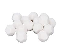 Xixian Dadi a 12 Facce da 30 Pezzi, Cubi Poliedrici in Plastica Bianca da Scrivere per Insegnare Giochi di Matematica, Strumenti Fai Te, 2,2 Cm