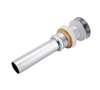 Xixian Funzionamento a Pulsante Liscio, Robusta Struttura in Ottone, Alta qualità, G1 1 1/4 "in Ottone Lavello per Bagno Schiocco di Scarico per Resistenza Alla Corrosione e (Cromo d'argento