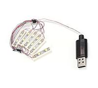 Xixian Luce a Barra, Lampada a LED con Ricarica USB, Decorazione Fai-da-te in Mattoni ABS per Illuminazione e Fantastici Accessori per Modelli