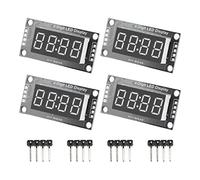 Xixian Modulo Display LED 4 Cifre TM1637 0,36 Pollici Blu, Display | Scheda tubo digitale blu a 7 segmenti, PCB da 5 V per progetti elettronici fai-da-te e integrazione del controllo domestico