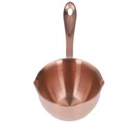 Xixian Pentola in Acciaio Inossidabile 304 da 200 Ml con Beccuccio Doppio, Mini Crogiolo per Cioccolato Al Latte per Fornello a Gas a Induzione, Padella Piccola Salse Olio Caldo (Oro rosa)