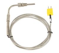 Xixian Risposta Rapida La Termocoppia EGT con Punta Esposta, Si Adatta a Tutti i Controller, Resistente Alle crepe. Sonda in Acciaio Inossidabile, Filetti NPT 1/8 ". Cavo 2M Incluso,