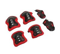 Xixian Set di Gomitiere per Pattinaggio a Rotelle per bambini: Rete Traspirante, Equipaggiamento Protettivo Regolabile , Scooter e Bicicletta (Rosso)