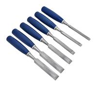 Xixian Set di Strumenti a Scalpello in Legno, Scalpello in Acciaio Robusto con Manici di Faggio per Lavorazione del Legno, Kit 6 Pezzi