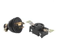 Xixian Tappo di Presa a 3 Fori con Rame, Involucro Resistente alla Sostanza Chimica per Accessori del Generatore 3/5/6.5/8kW, Tensione AC220V, Benzina e