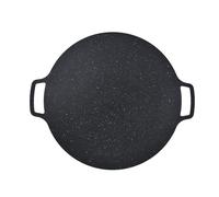 Xixian Vassoio per Griglia Rotondo Antiaderente in Ferro per Barbecue Coreano Pancake con Pancetta di Maiale, Piastra Barbecue Interni Ed Esterni (41 cm)