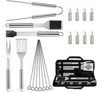 XIXIDIAN 2. 0pcs. Campeggio BBQ. Kit for accessori for barbecue in acciaio inossidabile BBQ. Strumenti for regali di compleanno di Natale - Utensili Grill Set Ideal Gritting Regali for uomini DAD DONN