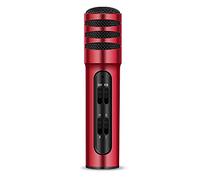 XIXIDIAN Microfono condensatore microfono microfono Karaoke MIC per la registrazione dal vivo che registra il cardioid Pickup Podcast che canta la registrazione (Color : Red)