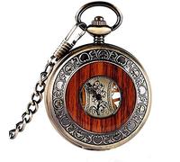 XIXIDIAN Orologio da tasca del quarzo della scala dei numeri romani d'annata con orologio da tasca a catena con taschino a catena Clamshell Retro maschio e signora Studente Antique Watch, orologio da