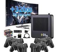 XIXIMENG G11 Pro Game Stick 4K Console Retro Game con 4 controller,32.000+ Giochi,40+ Emulatori Retro Emulatore Console,Emuelec 4.3,Plug & Play,Descargar/Favoritos Juegos/Guardar Partida (64G)