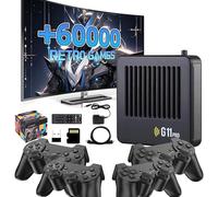 XIXIMENG G11 Pro Game Stick 4K Console Retro Game con 4 controller,60.000+ Giochi,60+ Emulatori Retro Emulatore Console,Emuelec 4.3,Plug & Play,Descargar/Favoritos Juegos/Guardar Partida (256G)