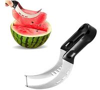 XiXiRan Affettatrice per Anguria, Coltello in Acciaio Inox, Taglia Cocomero con Lama a Forma di Gancio Taglierina per Melone, Frutto del Drago, Coltello per Affettare Frutta