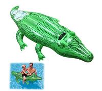 XiXiRan Coccodrillo Gonfiabile Gigante, Cavalcabile Alligatore, Coccodrillo Cavalcabile Gonfiabile con Maniglie, Gonfiabile Alligatore Galleggiante Letto, Gonfiabile Alligatore per Bambini Adulti