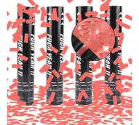 XiXiRan Sparacoriandoli per Compleanno e Matrimonio, Tubo Spara Coriandoli Biodegradabile con Cannone per Laurea - 4pcs (Rosso)