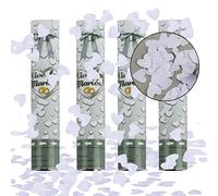 XiXiRan Tubi Spara Coriandoli Popper Bianco*4pcs, Cannoni Sparacoriandoli per Matrimonio, Compleanno, Laurea