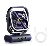 XiXiRan Ventilatore da Tavolo, Ventilatore da Scrivania Usb, Testa Girevole a 360° Ventola di Raffreddamento,con Flusso d'Aria Forte a 5 Velocità