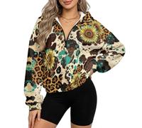 xixirimido Felpa con cappuccio in pile corta da donna con mezza zip a | Comodo pullover con cappuccio, fodera in pile, moda Y2K Street Going Outfit, abbigliamento invernale autunnale, S-3XL