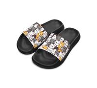 xixirimido Pantofole estive per bambini con plantare e plantare per bambini, comode pantofole estive per spiaggia e piscina, Gatti., 34 EU