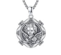 XIXLES Collana con ciondolo di San Michele, San Cristoforo, San Benedetto, San Giuda, Vergine Maria, crocifisso, San Giuseppe, Sant'Antonio, collana con ciondolo amuleto, gioiello per uomo e donna