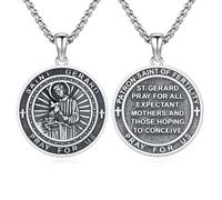 XIXLES Collana in argento Sterling 925 con amuleto patrono per uomo e donna