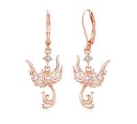 XIXLES Phoenix - Orecchini pendenti in argento Sterling 925 a forma di animale, gioielli per donne e mamme, normal, Argento sterling, Zirconia cubica