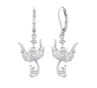 XIXLES Phoenix - Orecchini pendenti in argento Sterling 925 a forma di animale, gioielli per donne e mamme, normal, Argento sterling, Zirconia cubica