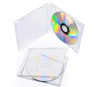 XiyaxiVici 12 Pezzi 10,4mm Custodia Protettiva Standard per CD Dvd con Vassoio Trasparente Assemblato CD Jewel Case Holder Plastica 14,2x12,4x1 cm