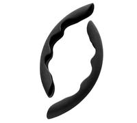 XIYUANFA 2 Pezzi Pelle Coprivolante Auto per Audi A5 Sportback (8TA) 2011-2016, Sport Coprivolante Segmentato Antiscivolo Resistente al Sudore（37-39CM）,Black