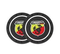 XIYUANFA 2 Pezzi Sottobicchieri da Auto per Abarth 595 Esseesse/595 Pista, Portabicchieri Tappetini Portabevande per Auto Sottobicchiere Inserto Sottobicchieri Antiscivolo
