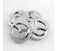 XIYUANFA 4 Pezzi Coprimozzo Centrale per Mazda 2 II(DE) 2010-2014, Copricerchi Tappi Mozzo Ruota Fregi Cerchi Dell'Auto Sostituzione Auto Accessori,56mm,Silver