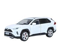 XIYUEYING 1 24 for Toyota RAV4 SUV in lega ad alta simulazione kit modello di auto giocattoli for auto for bambini collezione Replica(White)