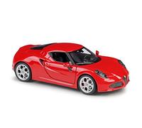XIYUEYING 1 24 Per Alfa Romeo 4C Lega Classic Sports Car Die-casting Model Replica Ornament(Rosso)