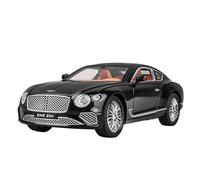 XIYUEYING 1:24 Per Continental GT Aloy Supercar Model Con Luce Sonora Collezione Di Giocattoli Per Auto Per Bambini Per Bambini Decorazioni Per La Casa(Nero)