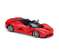 XIYUEYING 1:24 Per Ferrari Laferrari Aperta convertibile in lega pressofusa modello di auto porta apribile da collezione(Rosso)