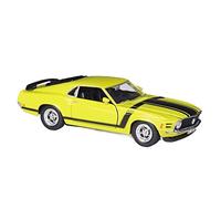 XIYUEYING 1 24 Per Ford Mustang Boss 302 1970 Muscle Car Lega Replica Auto Die-cast Finito Model(Yellow)