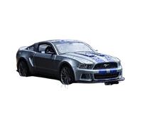 XIYUEYING 1 24 Per Ford Mustang Street Racer RWhite Green Sport Car Simulazione statica Pressofuso in lega Modello di auto(B)