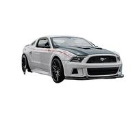 XIYUEYING 1 24 Per Ford Mustang Street Racer RWhite Green Sport Car Simulazione statica Pressofuso in lega Modello di auto(C)