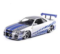 XIYUEYING 1 24 Per Nissan Skyline GTR R34 Fonde sotto pressione Modello di auto in metallo finito Modello di auto ad alta simulazione