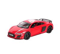 XIYUEYING 1 24 Per R8 V10 Modello in lega di auto Veicolo in miniatura Suono e luce Tirare indietro le macchinine(Rosso)