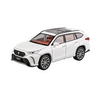 XIYUEYING 1:24 Per Toyota Crown Kluger SUV Fuoristrada Collezione Di Modelli Di Auto Simulazione Sound & Light Car Per Ragazzi(White)