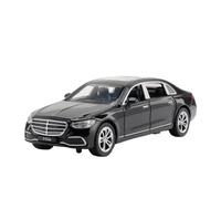 XIYUEYING 1 32 Per Benz S400L Suono Luce 6 Porte Aperte Tirare Indietro Lega Miniatura Auto Modello Simulazione Souvenir(Nero)
